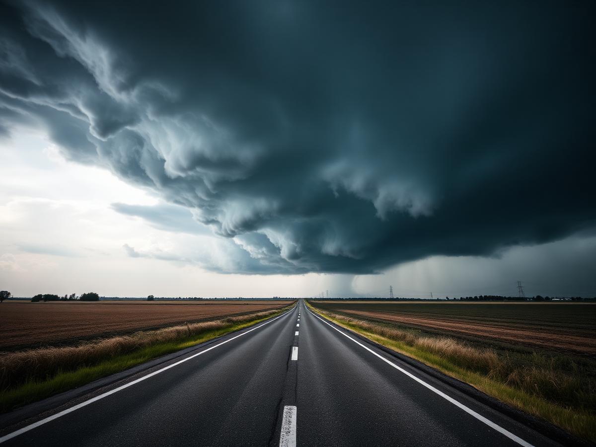 Storm chasing on the open road
