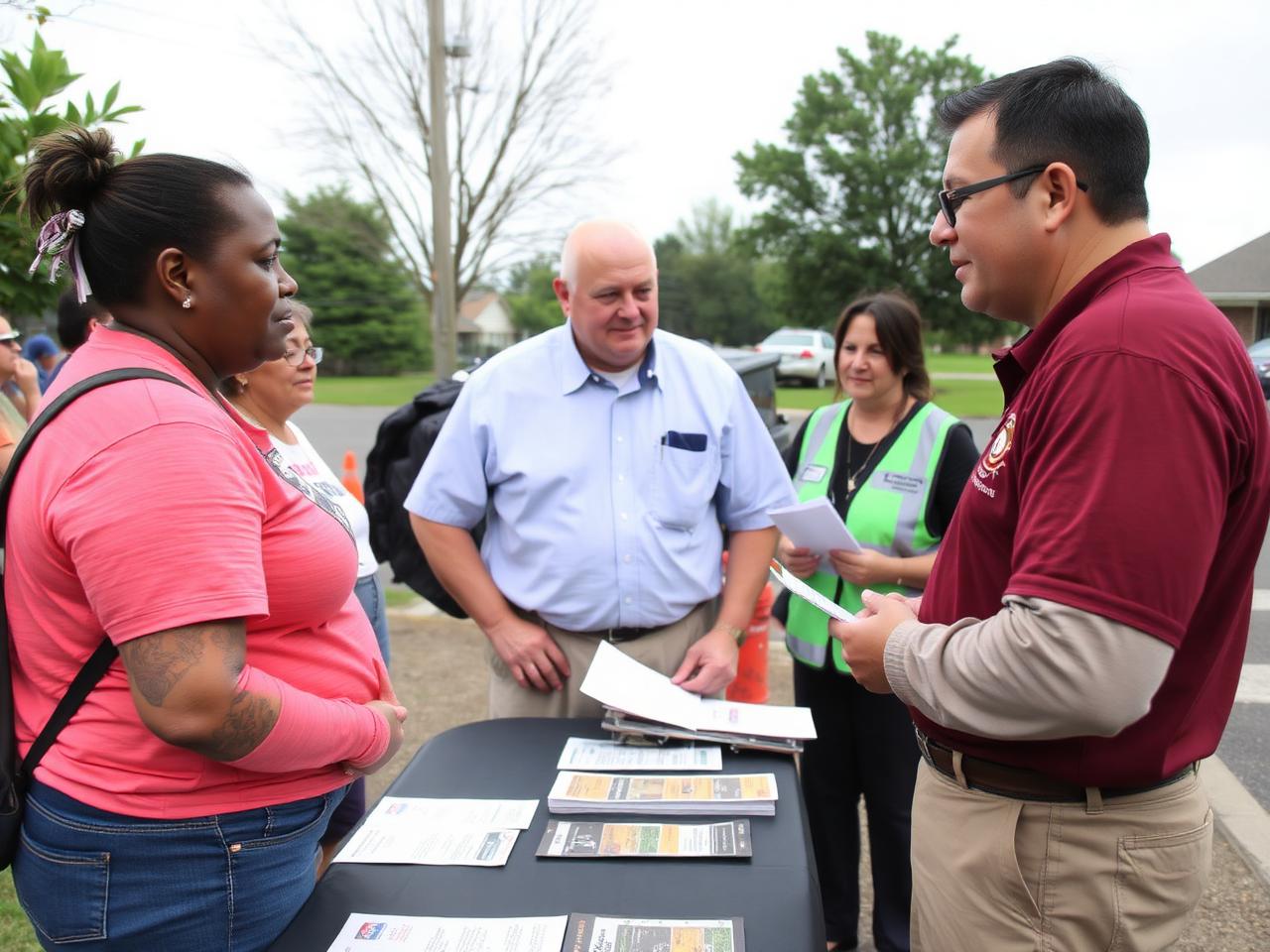 Community members at a severe weather preparedness outreach event
